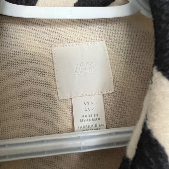 Zebra print felted oversized fit shirt jacket - Picture 5 of 6